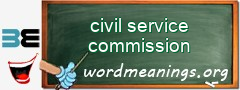 WordMeaning blackboard for civil service commission